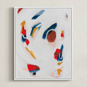 "Backpackers" - Art Print in Red by Mary Gaspar - Framed Canvas