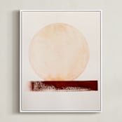 "Stoic 012" - Art Print in Sunrise Umber by jinseikou - Framed Canvas