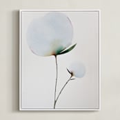 "Paran Bloom 01" - Art Print in Morning Blue by jinseikou - Framed Canvas