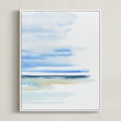 "Muse Triptych (right)" - Art Print in sea by Roberta Hoiness Art - Framed Canvas