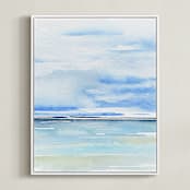 "Muse Triptych (center)" - Art Print in sea by Roberta Hoiness Art - Framed Canvas