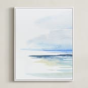 "Muse Triptych (left)" - Art Print in sea by Roberta Hoiness Art - Framed Canvas