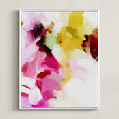 "By the window II" - Art Print in Mustard by Parima Studio - Framed Canvas