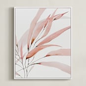 "Mogna02" - Art Print in Coral Pink by jinseikou - Framed Canvas