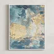"Gem No. 1" - Art Print in Emerald by Julia Contacessi - Framed Canvas