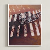 "Chair from my Childhood II" - Art Print in Pink Light by Caitlin Winner - Framed Canvas