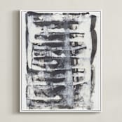 "Veil Dissolving" - Art Print in Black by Misty Hughes - Framed Canvas