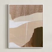 "Paper Plane III" - Art Print in Rose by Jennifer Daily - Framed Canvas
