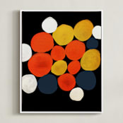 "Unity" - Art Print in Spice orange by Deborah Velasquez - Framed Canvas