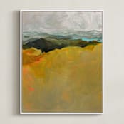 "The Bigger Picture" - Art Print in sienna by Jess Franks - Framed Canvas