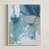 "Sea Glass No. 1" - Art Print in Sea by Julia Contacessi - Framed Canvas