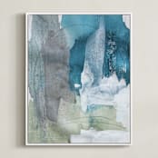 "Sea Glass No. 2" - Art Print in Sea by Julia Contacessi - Framed Canvas