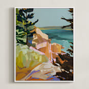 "Coast Office I" - Art Print in Ocean by Jess Franks - Framed Canvas
