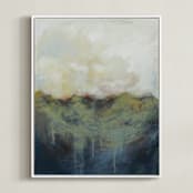 "Neutral Ground" - Art Print in Moss Green by Lorent and Leif - Framed Canvas