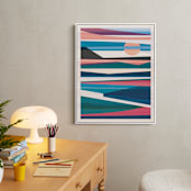 "Viewpoint" - Art Print in Grapefruit by Jen Florentine - In a Room