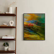"Aerial Views" - Art Print in Citrus by MGTeevan - In a Room