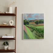 "Swallow II" - Art Print in Green by Molly Mansfield - In a Room