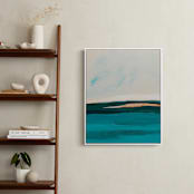 "Hawaiian Reef Abstract Painting" - Art Print in turquoise blue by Caryn Owen - In a Room