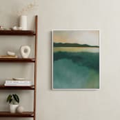 "Tranquil Harbor" - Art Print in Tranquil Green by AlisonJerry - In a Room