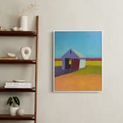 "Pumpkin Shed" - Art Print in Orange Gold by Carol C. Young - In a Room