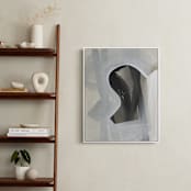 "Atmosphere" - Art Print in khaki and Off White by Angela Simeone - In a Room