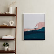 "Santa Cruz Seascape Winter Swell" - Art Print in Blush by Caryn Owen - In a Room