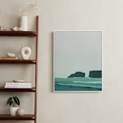 "Abstract Pacific Seascape Diptych 1" - Art Print in Greenish Turquoise by Caryn Owen - In a Room