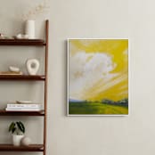 "Western Dawn" - Art Print in Cadmium Yellow by Stephanie Goos Johnson - In a Room