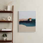 "Malibu Seascape" - Art Print in Peach by Caryn Owen - In a Room