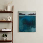"Waterfall Crossing" - Art Print in Waterfall Blue by AlisonJerry - In a Room