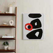 "Red Circle" - Art Print in Ripe Tomato Red by Deborah Velasquez - In a Room