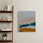 "Moving Mountains I" - Art Print in River Blue by Kayla King - In a Room