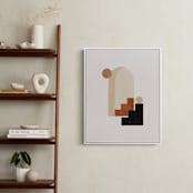 "Rustic Geometry 1" - Art Print in Terracotta by Iveta Angelova - In a Room