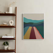 "Blue Horizon" - Art Print in Aqua Blue and Green by Molly Odom Magill - In a Room