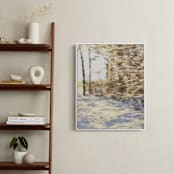 "Winter Walk" - Art Print in Gold Orche by Amy Hall - In a Room