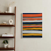 "Bands of Sun, Sand and Sky" - Art Print in Sunflower Yellow by Deborah Velasquez - In a Room