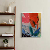 "Flower Water Vase" - Art Print in red rose by gloria blatt - In a Room