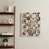 "Plainful" - Art Print in papaya by Bethania Lima - In a Room