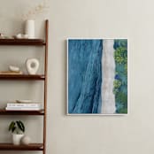 "Indigo Sea" - Art Print in Indigo Sea Blue by Denise Wong - In a Room