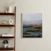 "Tranquil Pools" - Art Print in Aqua by Melissa Marquardt - In a Room