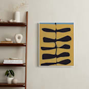 "Leaves and a Stem" - Art Print in Marigold by Deborah Velasquez - In a Room