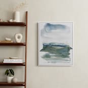 "ocean landscape" - Art Print in sea green by Kelly Witmer - In a Room