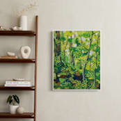 "Green forest" - Art Print in Apple green by Alexandra Dzh - In a Room