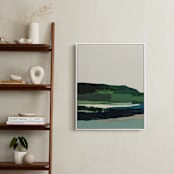 "Spring Seascape Diptych I" - Art Print in Deep Green by Caryn Owen - In a Room