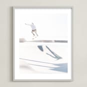 "Air" - Art Print in White by Mike Sunu - Framed