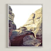 "Contour Study No. 1" - Art Print in Sandstone by Courtney Crane - Framed