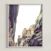 "Contour Study No. 2" - Art Print in Sandstone by Courtney Crane - Framed