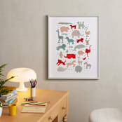 "anim-alphabet" - Art Print in cardinal by Sarah York - In a Room