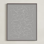 "Flock (Pebble)" - Art Print in Pebble by Yohaku Oshima - Framed