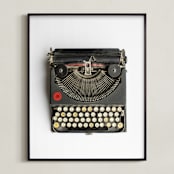 "Remington Rand" - Art Print in Black by Joelle Segal - Framed